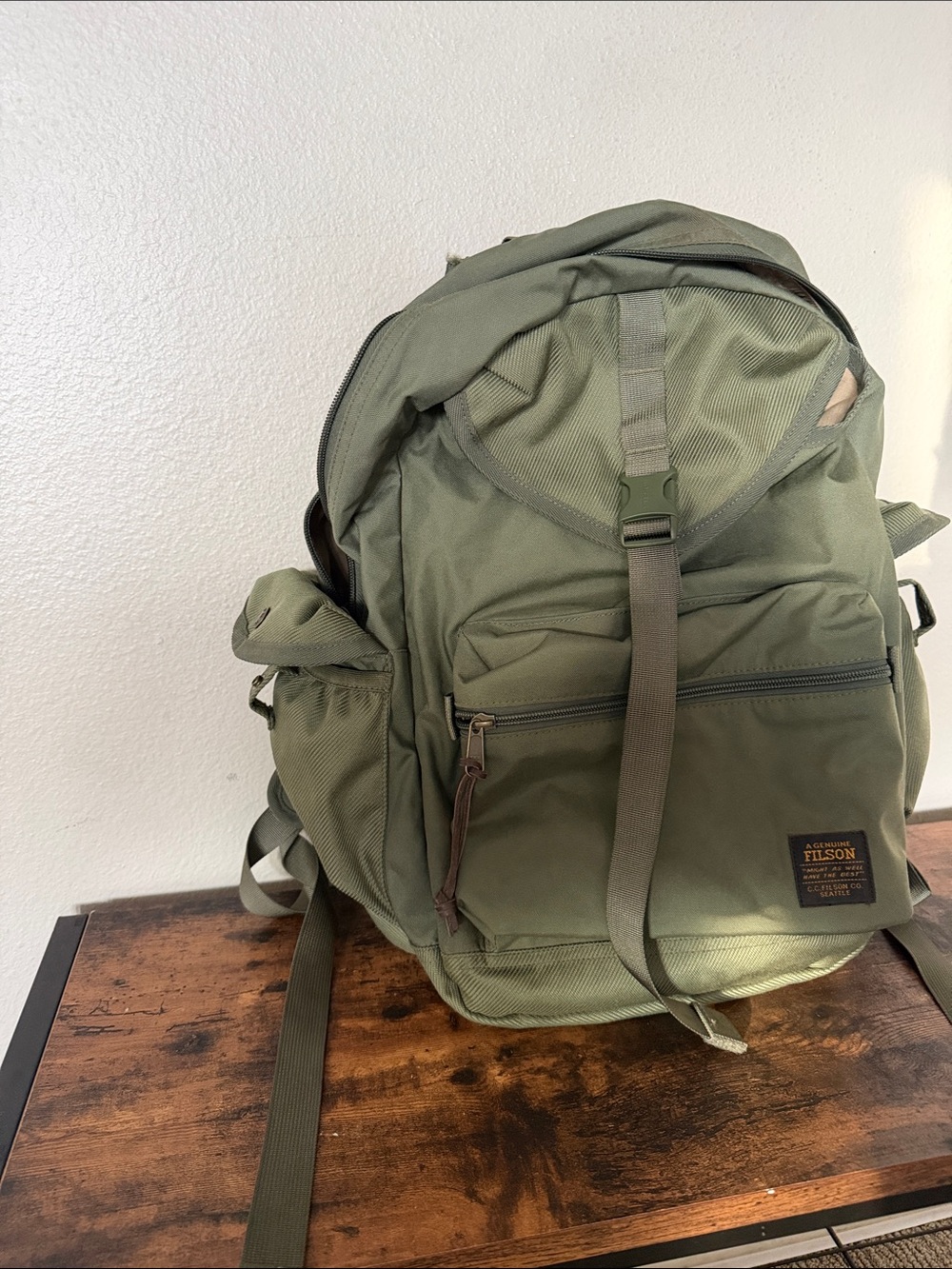 Filson Dryden Canvas Field Backpack in Green